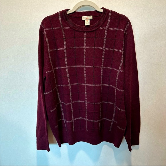 Dockers Other - Dockers Men’s Size Large Comfort Touch Easy Care Burgundy Pullover Sweater